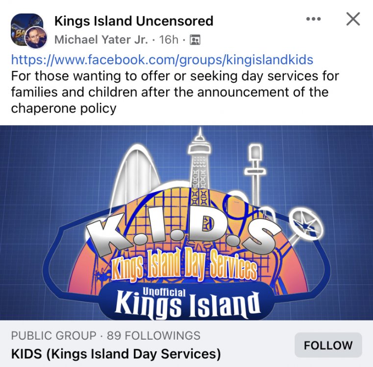 NEW CHAPERONE POLICY KI 2023 Kings Island Kings Island Central Forums