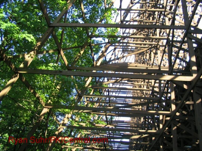The Beast, under the first lift hill