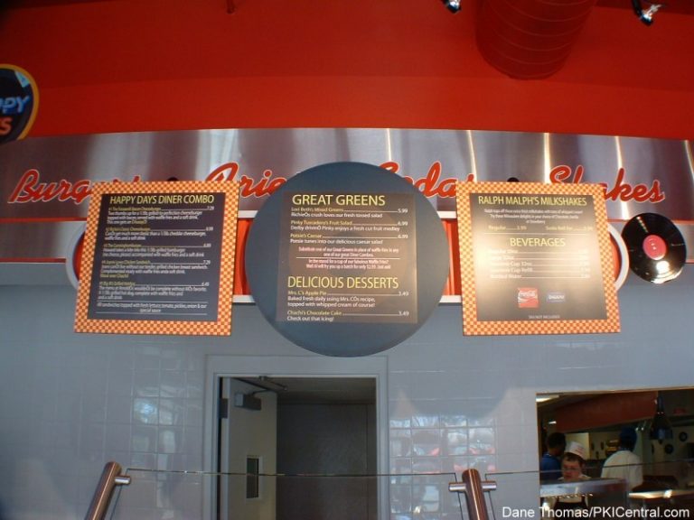 Happy Days Menu
