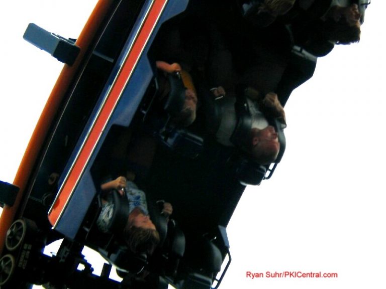 Vortex going through a corkscrew
