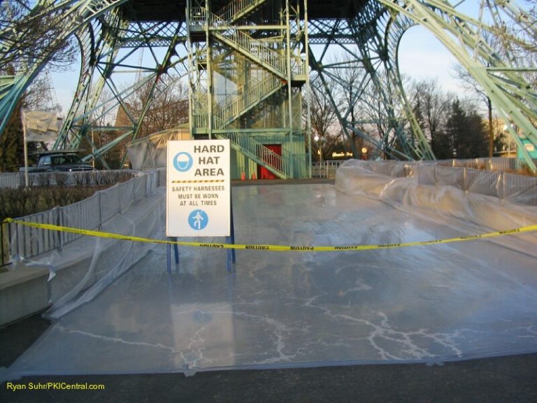 Eiffel Tower Being Painted
