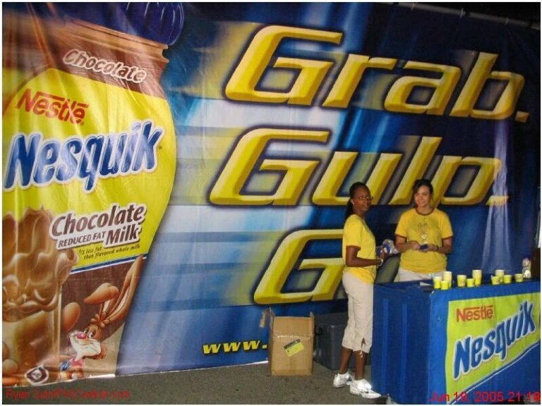 Nesquik's booth at Game Riot