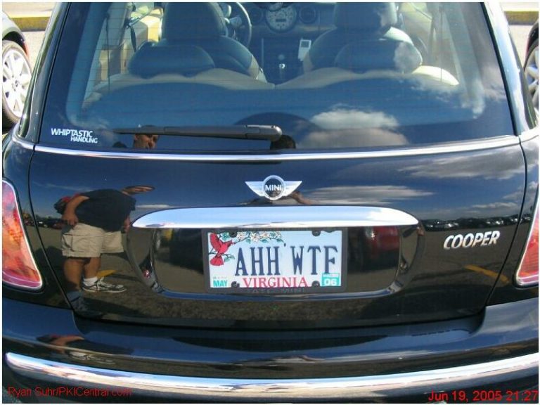 Funny Mini Cooper License Plate