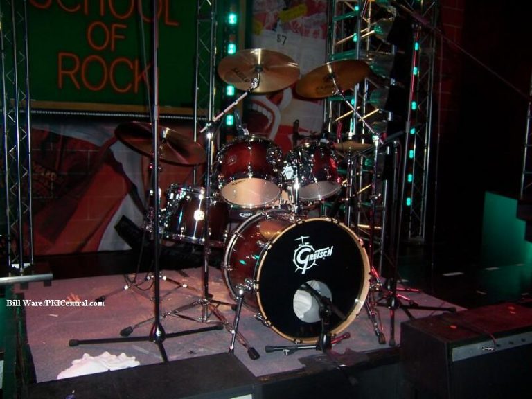 School of Rock instruments and props.