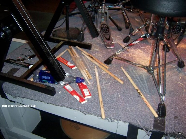 Even PKI drummers break a lot of drum sticks!