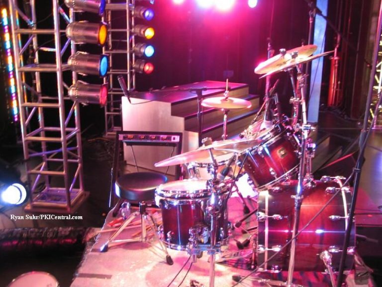 School of Rock set from behind the keyboard