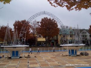 Winterfest Preparations on fountain