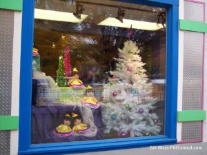 Winterfest Preparations on IS, window display