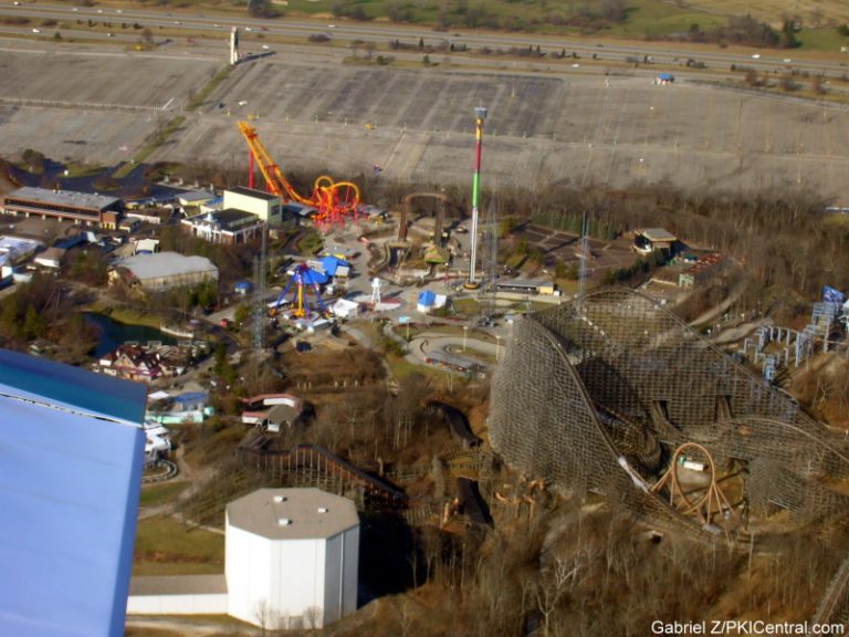 Aerial view of Kings Island