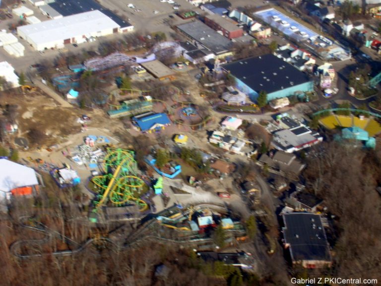 Aerial view of Nick Universe Construction