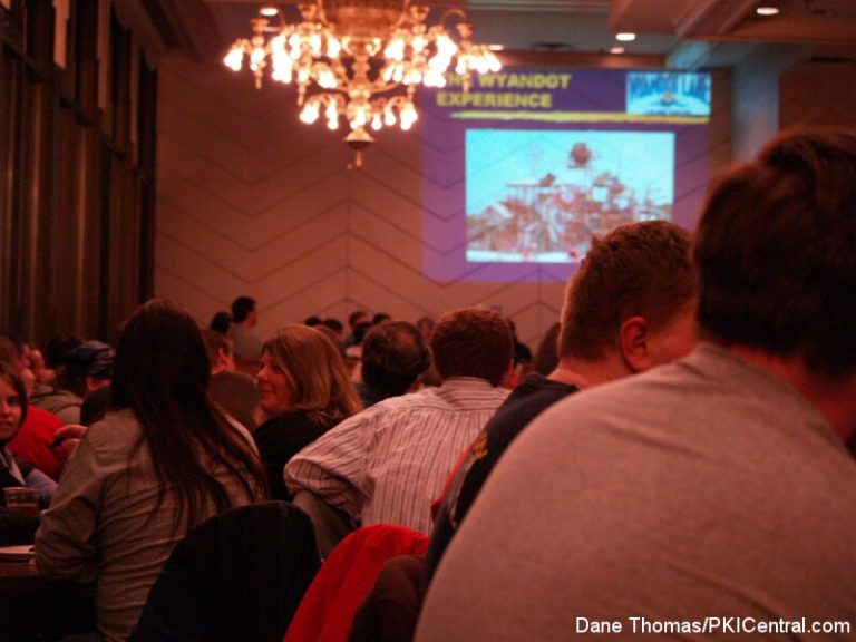Crowd watching video