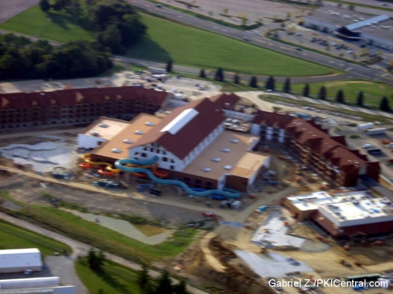 Aerial of Great Wolf Lodge