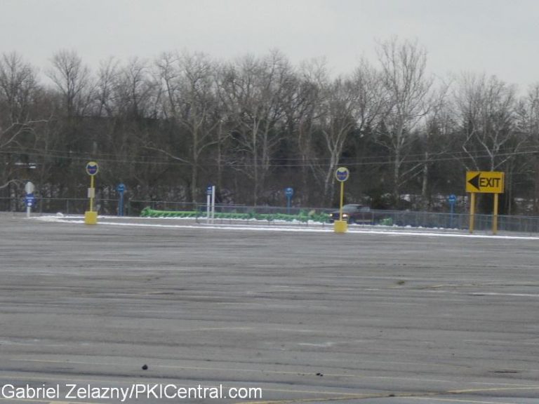 Coaster Track in parking lot staging area.