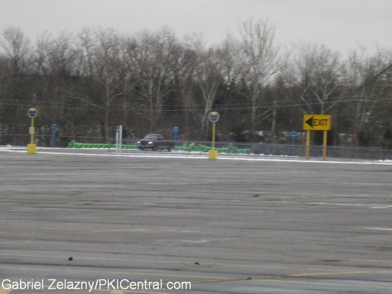 Coaster Track in parking lot staging area.