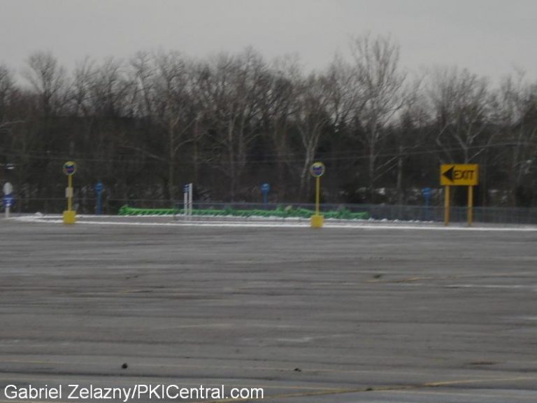 Coaster Track in parking lot staging area.