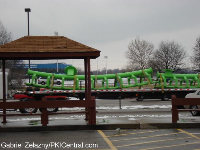 Coaster Track in parking lot staging area.