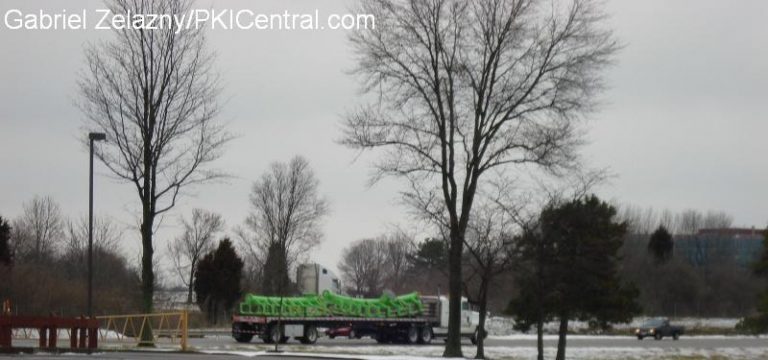 Coaster Track in parking lot staging area.