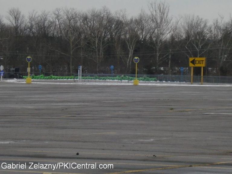 Coaster Track in parking lot staging area.