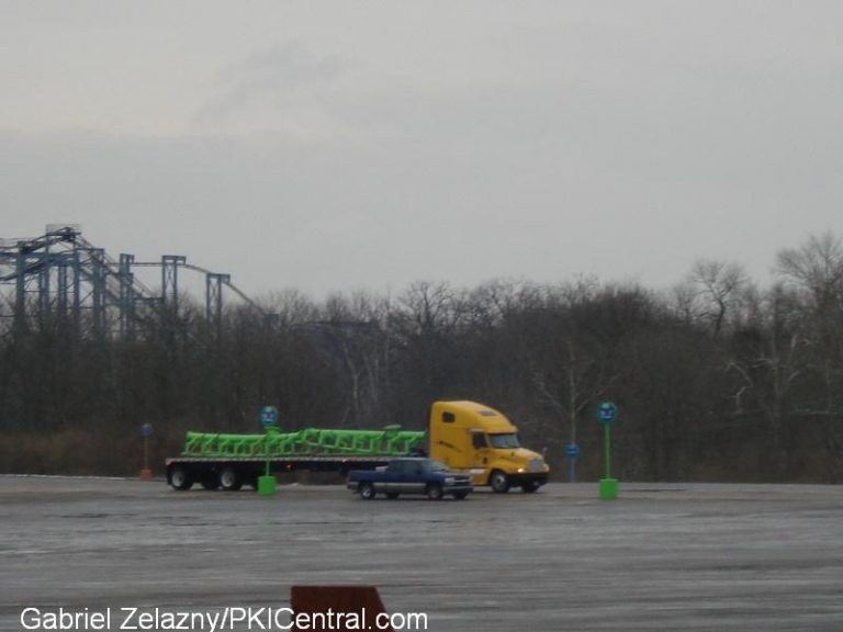 Coaster Track in parking lot staging area.