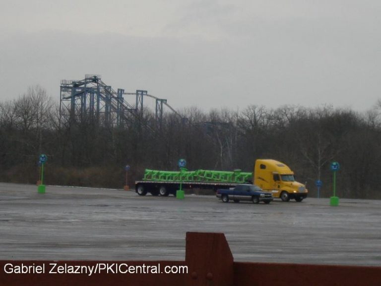 Coaster Track in parking lot staging area.