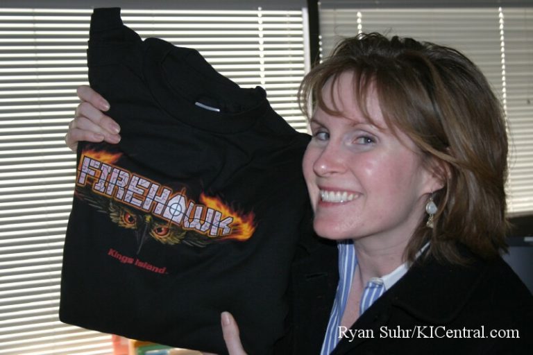 ...and here is the lovely Maureen Kaiser sporting a new look from Kings Island's Fall line.