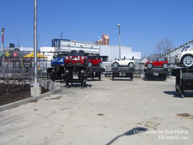 Backlot Stunt Coaster being prepared for the 2008 season.
