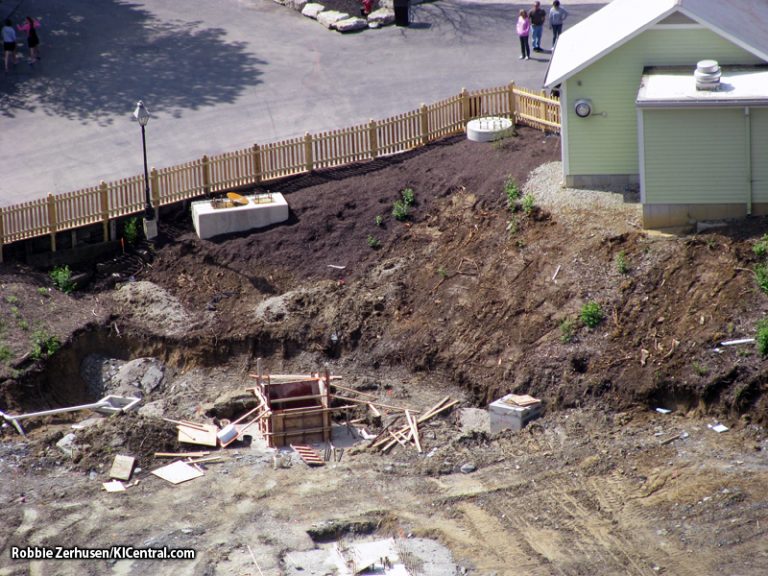 Formwork around a future footing