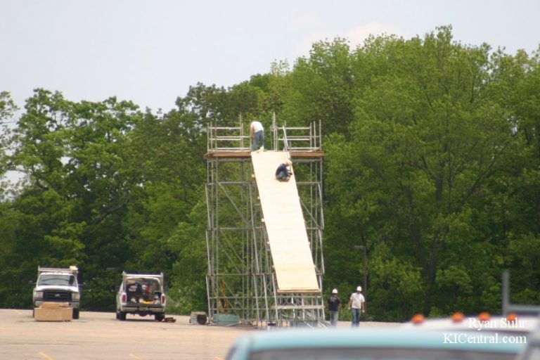 Robbie will start at the top of this ramp for speed.