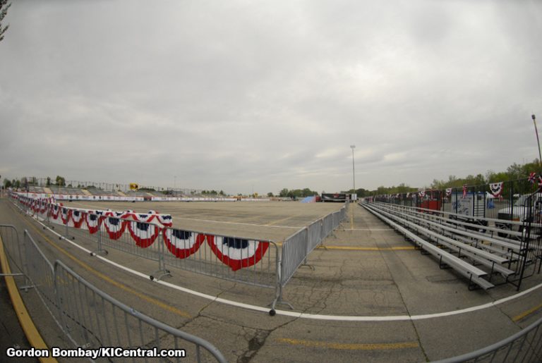 Grandstands and landing area.