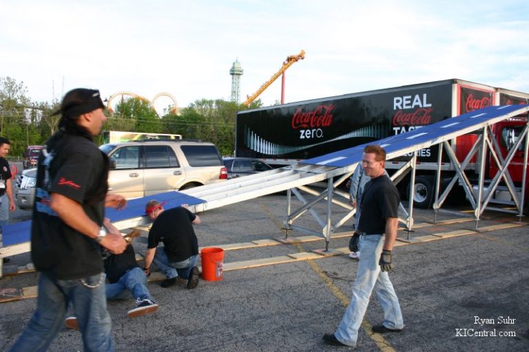 De-Construction began immediately following Knievel's jump to take the show to the next death-defying event.