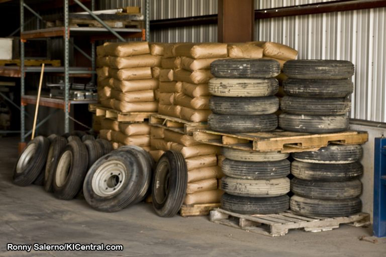 Old monorail tires.