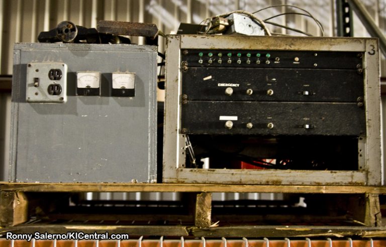Old monorail audio equipment.