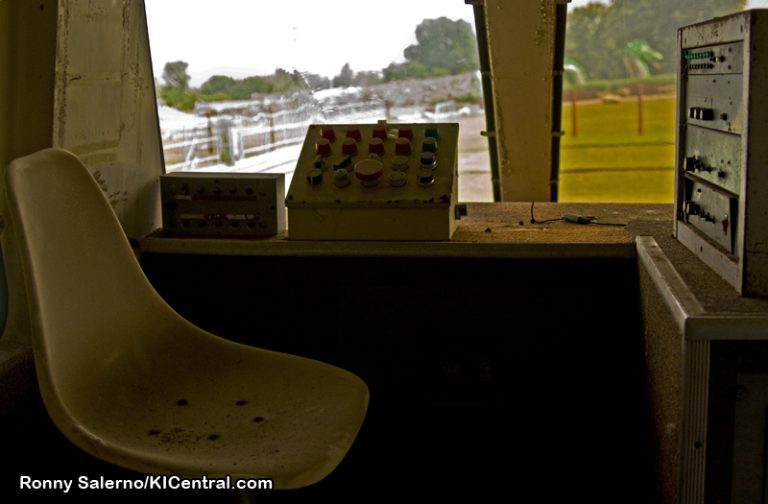 Former KI monorail train awaiting refurbishment.
