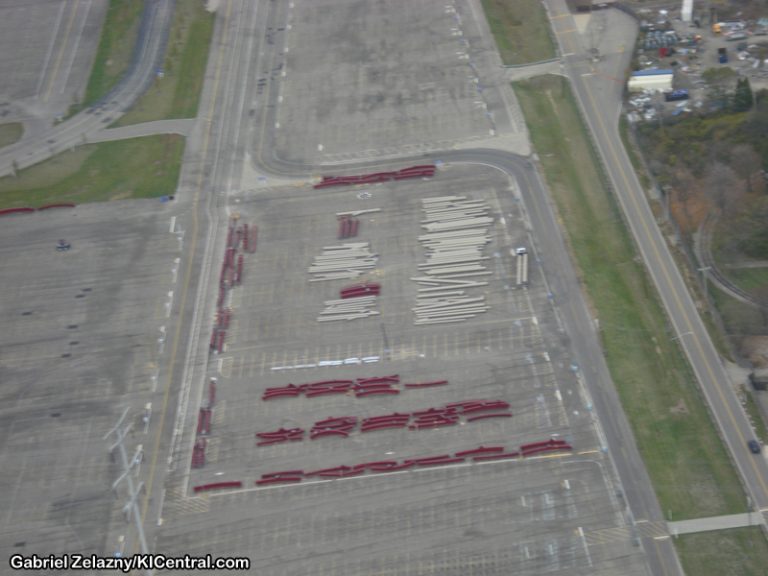 Track in the parking lot.