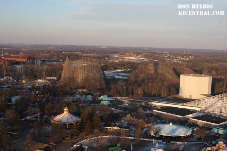 View of Coney Mall and Action Zone from the Diamondback Lift Hill, January 2009
