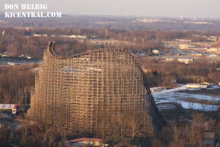 View of Son of Beast from the Diamondback Lift Hill, January 2009