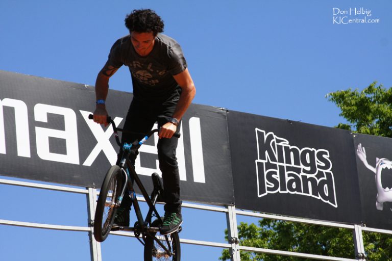 BMX Biker Simon Tabron practices at Kings Island preparing forthe 2009 ASA Competition at Kings Island