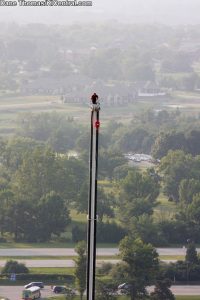Nik Wallenda Walks a high wire 262' in the air above International Street at Kings Island — photo 3 of 39