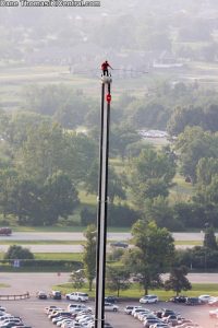 Nik Wallenda Walks a high wire 262' in the air above International Street at Kings Island — photo 5 of 39