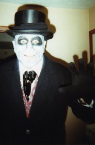 Mefford dressed as a ghoul for the debut of Fearfest.