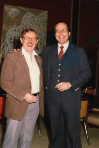 Mefford with Peyo, creator of the Smurfs