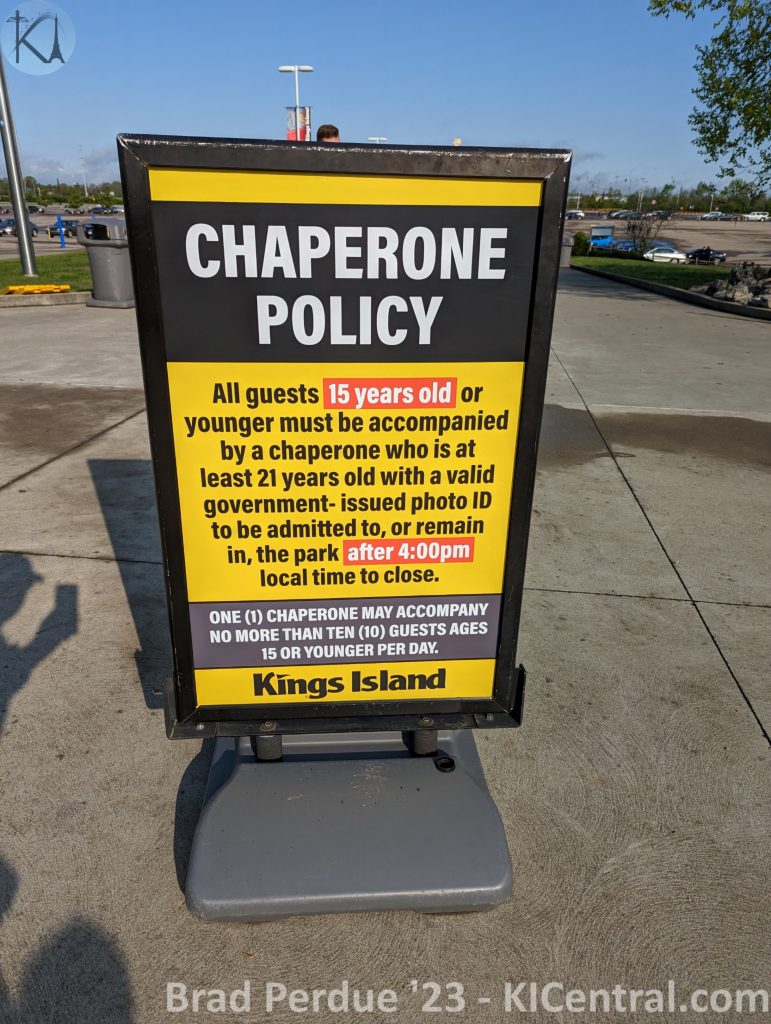 Chaperone Policy Kings Island Central